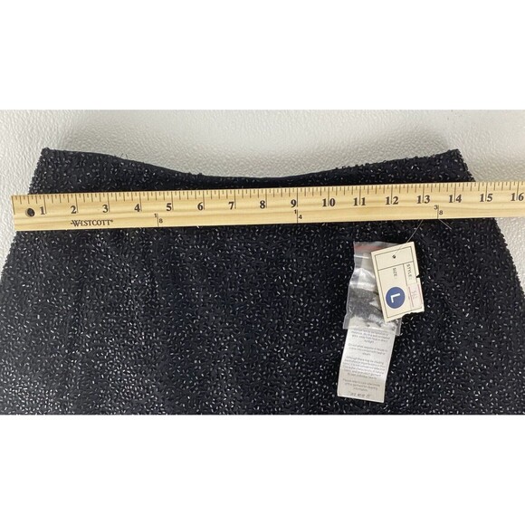 VTG Sean Collection Women L Black Formal Witchy Beaded Skirt ClassicCore NWT - Picture 7 of 14